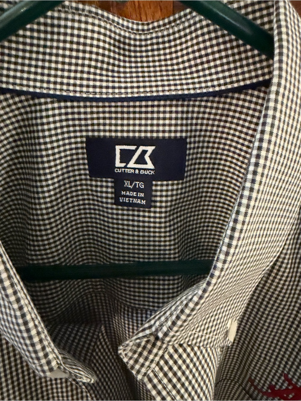 Men's Button-Down Dress Shirt - Blue Check - Picture 3 of 4